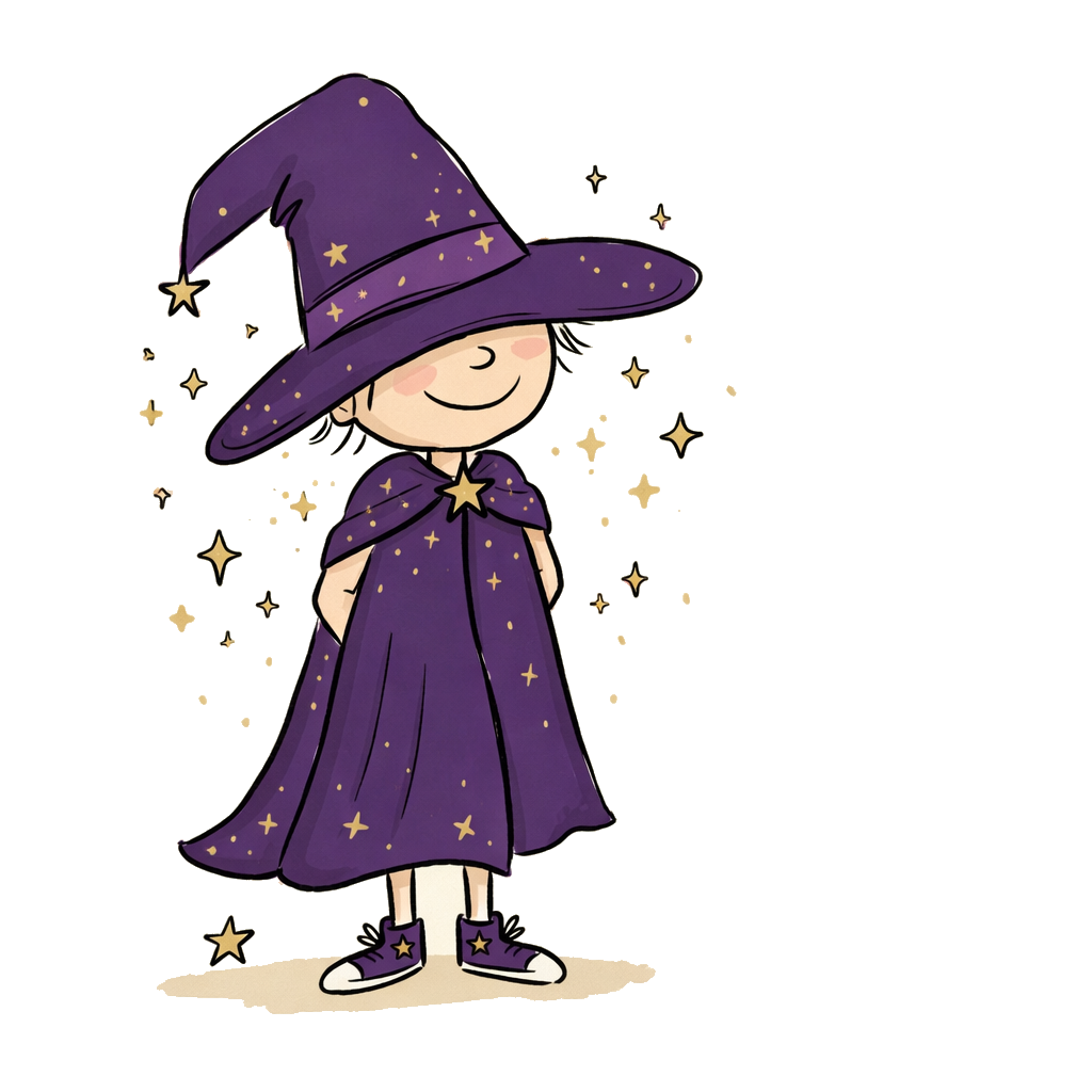 Kid waiting with sparkles